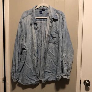 Worn button down shirt